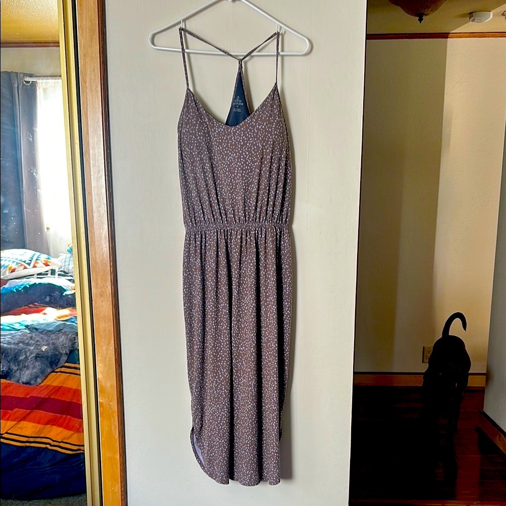 Prana Brown Spaghetti Strap Dress